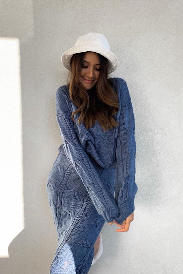 Folley Knit Jumper - DENIM