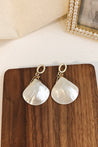 Shell Buttons Earring - WHITE