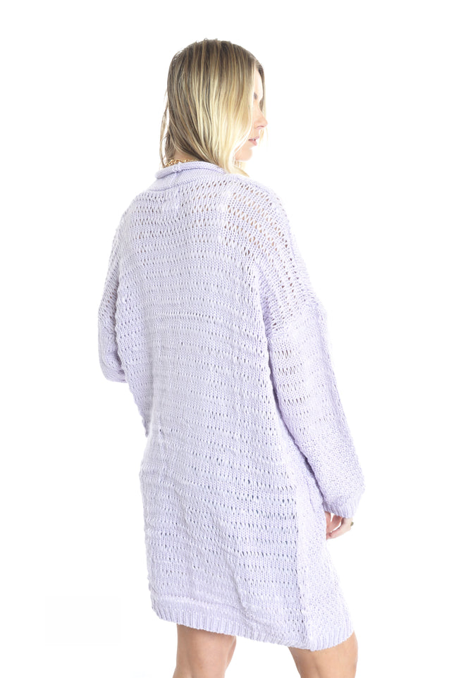 Crystal Heart Cardi - LILAC