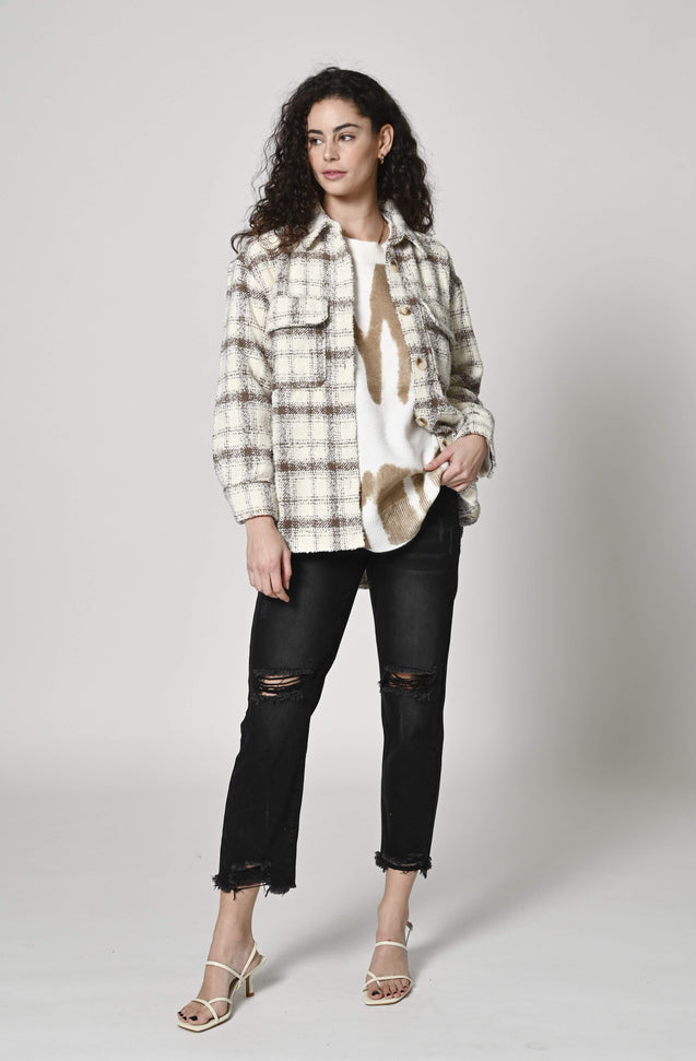 Check Coat - BEIGE