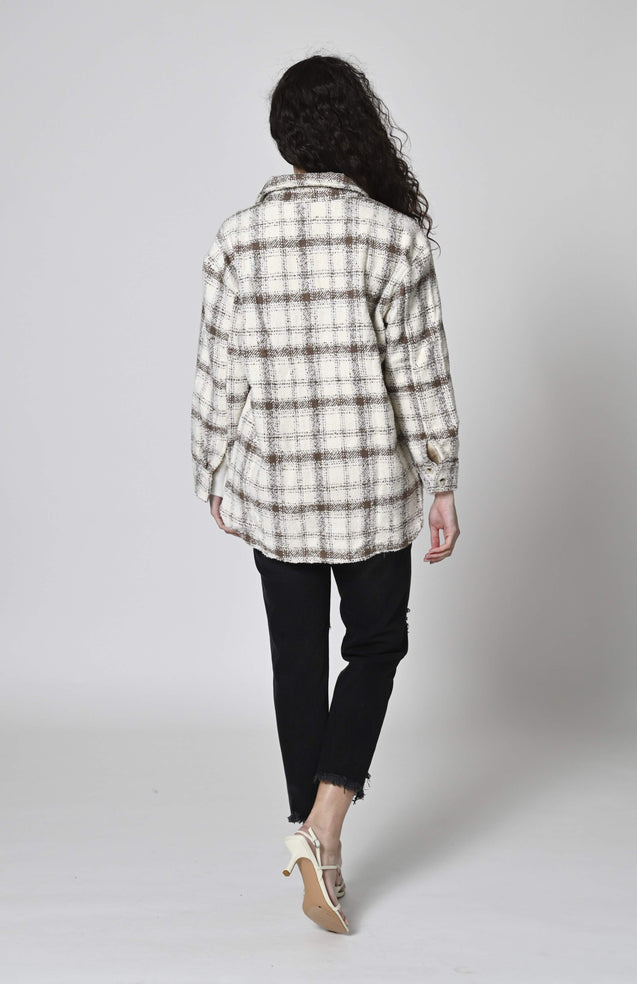 Check Coat - BEIGE