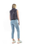Baby Doll Crop Fur Vest - ASH