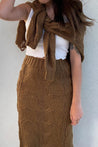 Folley Knit Skirt - BROWN