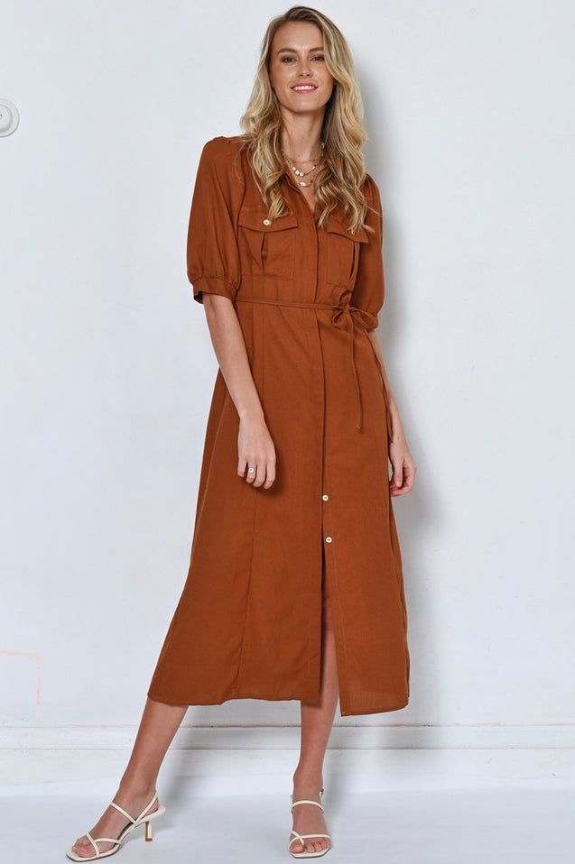 Tulip Dress - TAN