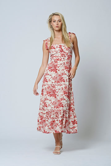 Delilah Midi Dress - VINTAGE ROSE