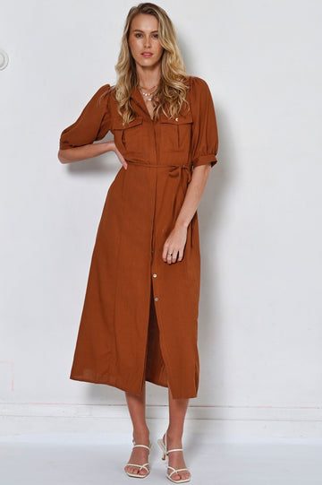 Tulip Dress - TAN