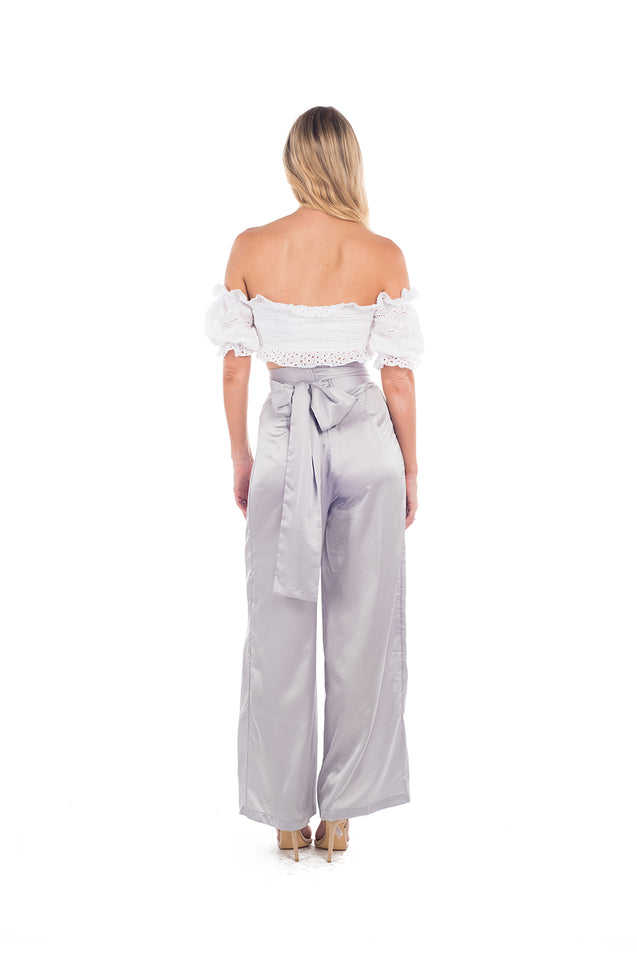 Sugar Crop Top - STARK WHITE