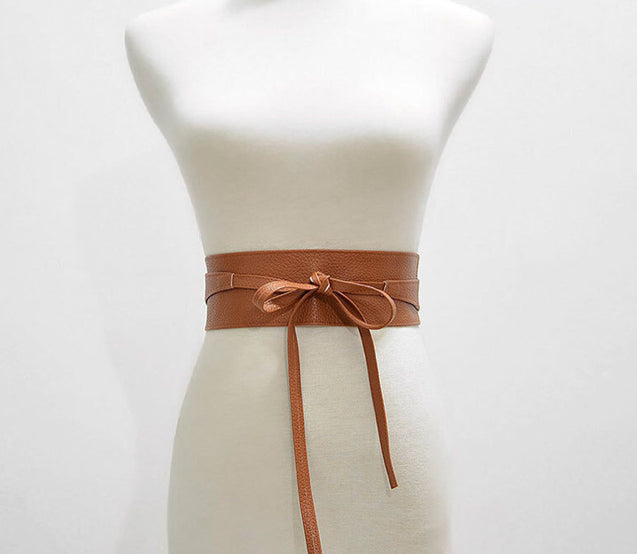 Sweet Bella Wrap Belt - BROWN