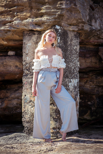 Sugar Crop Top - STARK WHITE
