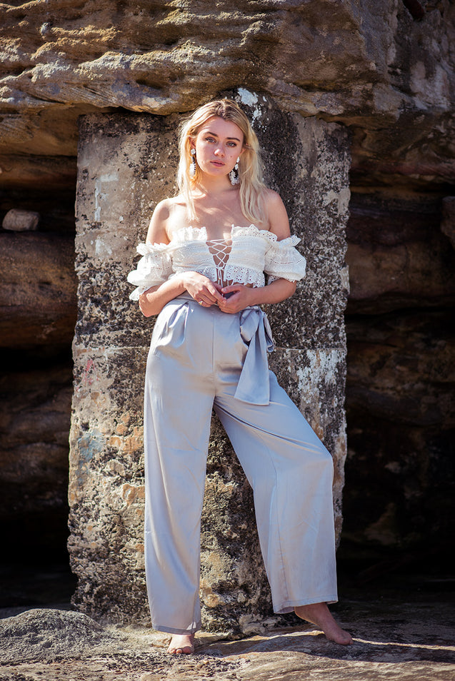 Sugar Crop Top - STARK WHITE