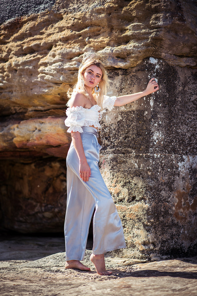 Sugar Crop Top - STARK WHITE