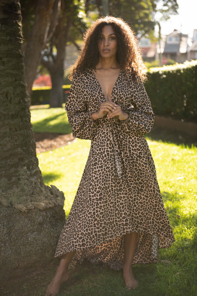 Tussah Dress - LEOPARD