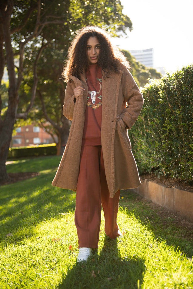 Teddy Coat - BROWN