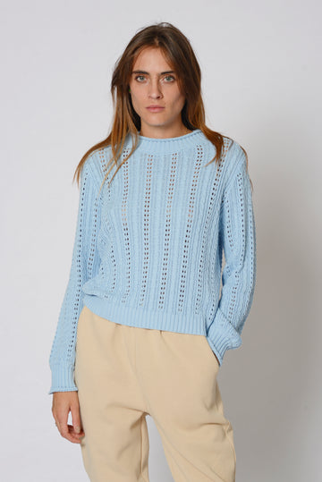 Sofia Knit Top - BLUE