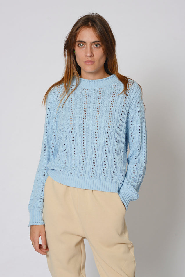 Sofia Knit Top - BLUE