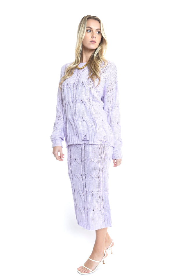 Folley Knit Skirt - LILAC
