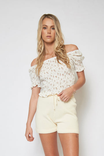 Darling Blouse - WHITE FLORAL