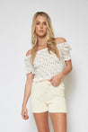 Darling Blouse - WHITE FLORAL