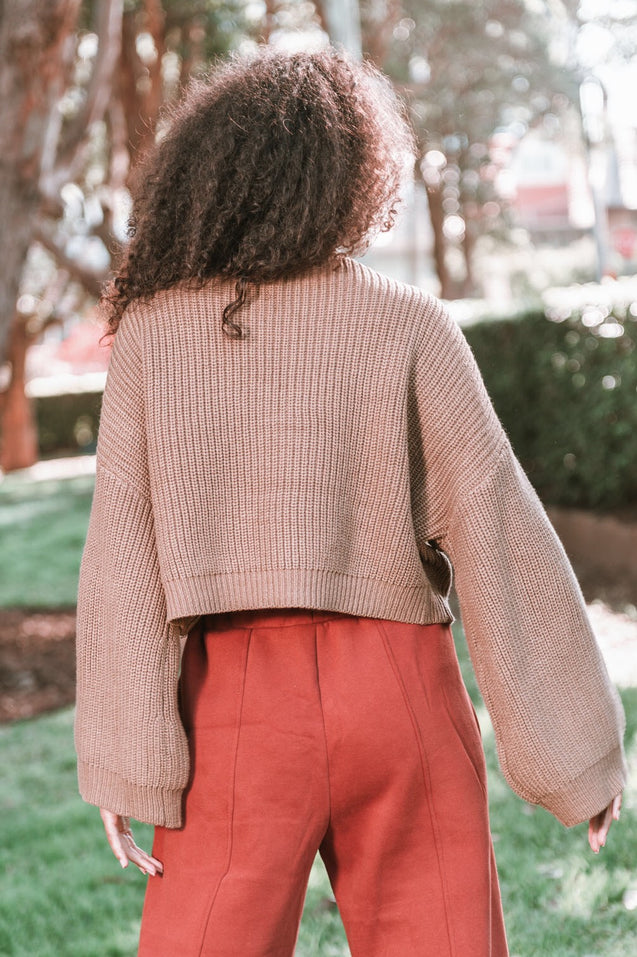 Lace Sweater - CHOCOLATE