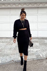 Folley Knit Skirt - BLACK