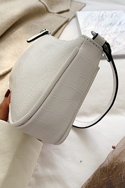 Jasmin Bag - CROC WHITE
