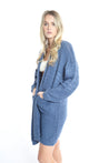 Crystal Heart Cardi - DENIM