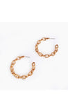 Tilly Chain Hoop Earrings - GOLD
