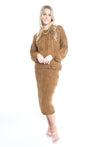 Folley Knit Skirt - BROWN