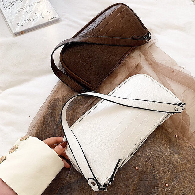 Jasmin Bag - CROC WHITE