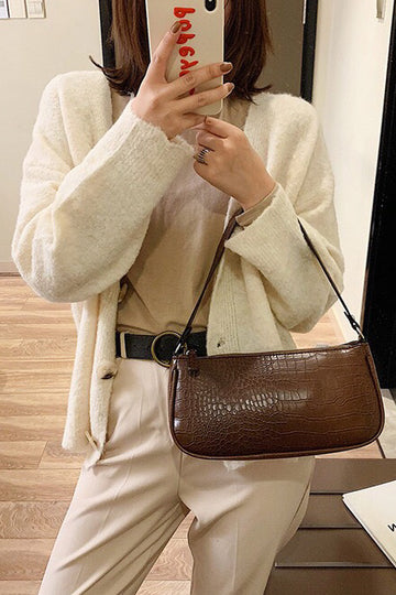 Jasmin Bag - CROC BROWN