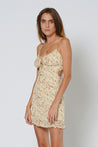 Gold Diggers Strap Dress - NUDE FLORAL