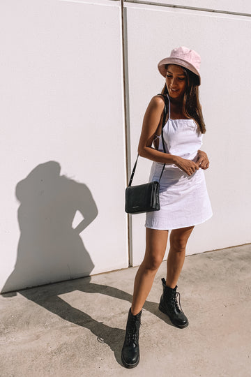 Daily String Mini Dress - WHITE