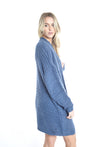 Crystal Heart Cardi - DENIM
